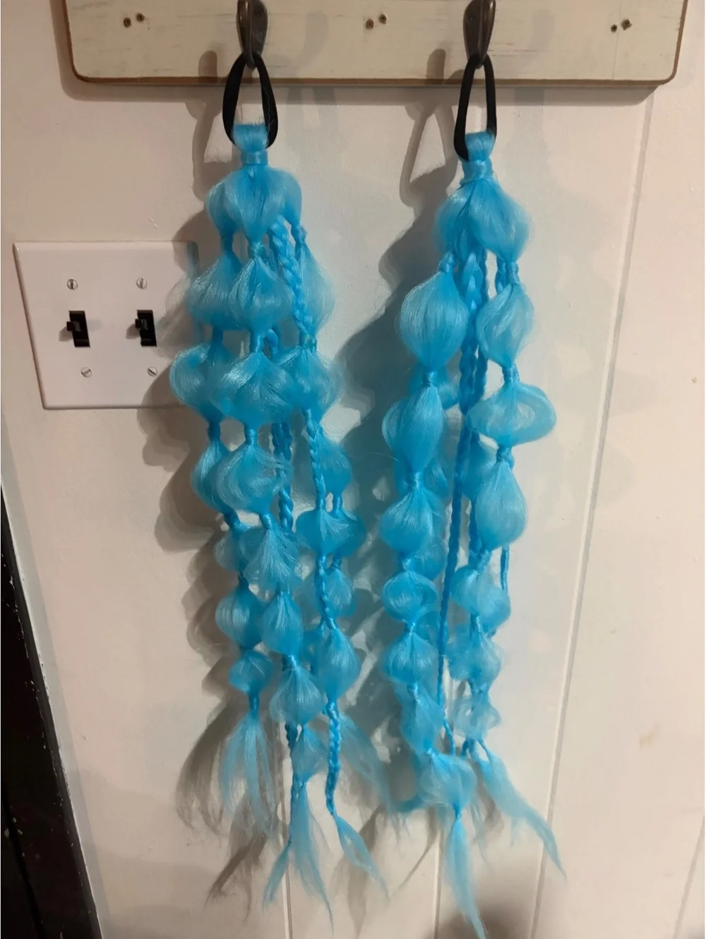 Handmade Electric Blue Hair extensions - perfect for raves